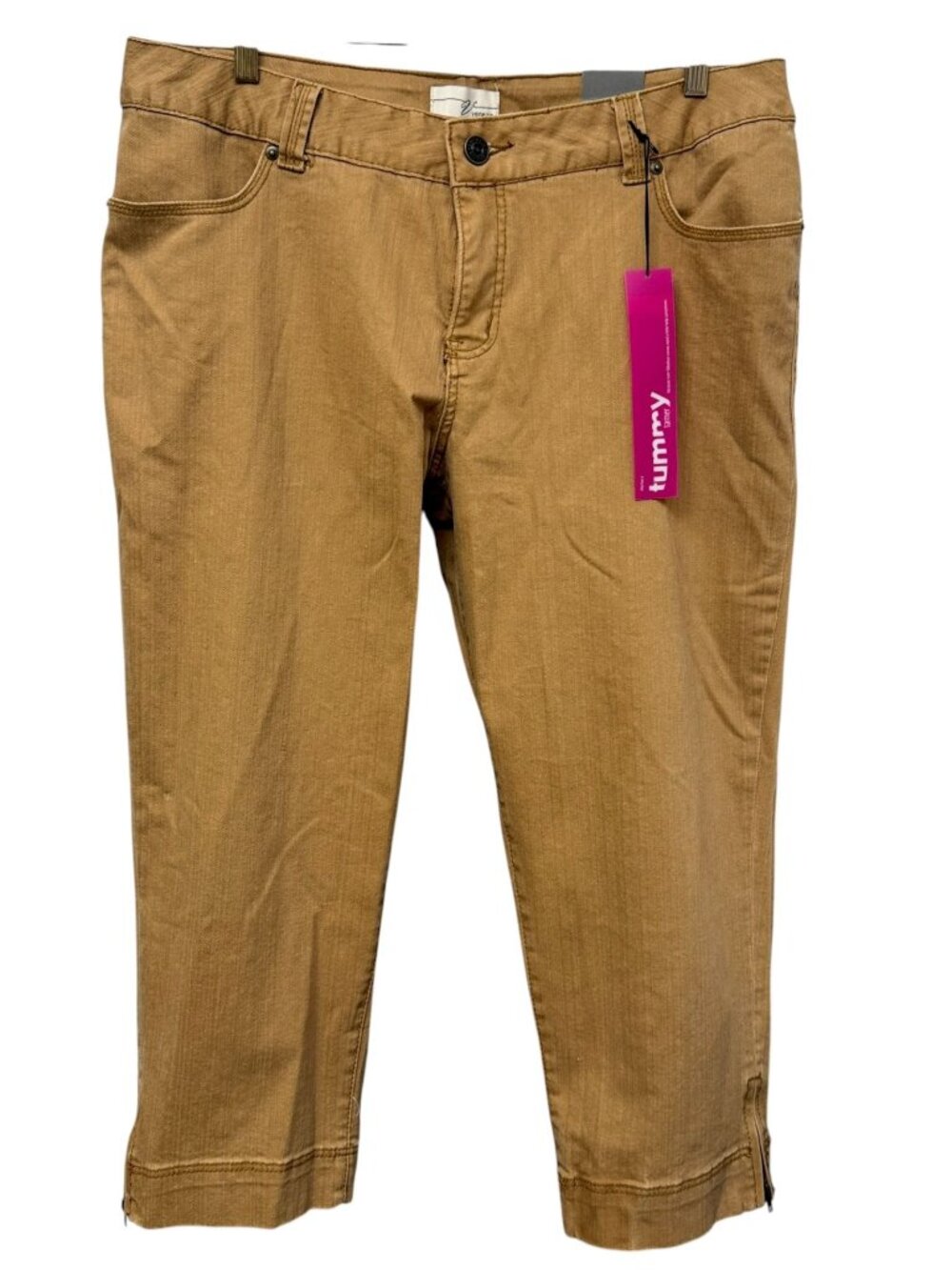 VENEZIA Lane Bryant Jeans Plus Size 20 Brown Stretch Denim Crop Straight Leg